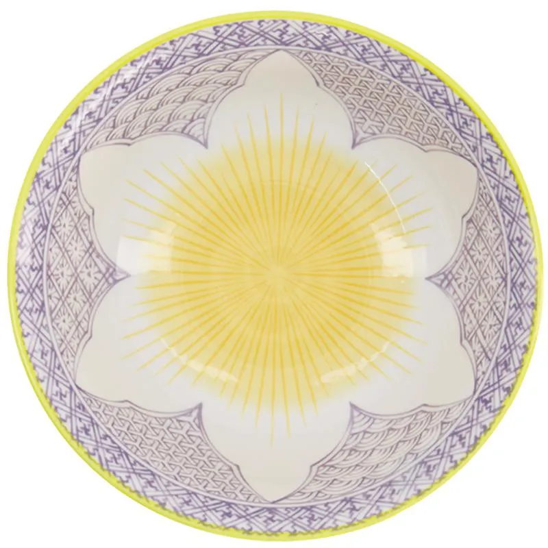 Neo Tokyo Japanese Ramen Porcelain Bowl Purple Lily Flowers ramenbolle 1200 ml