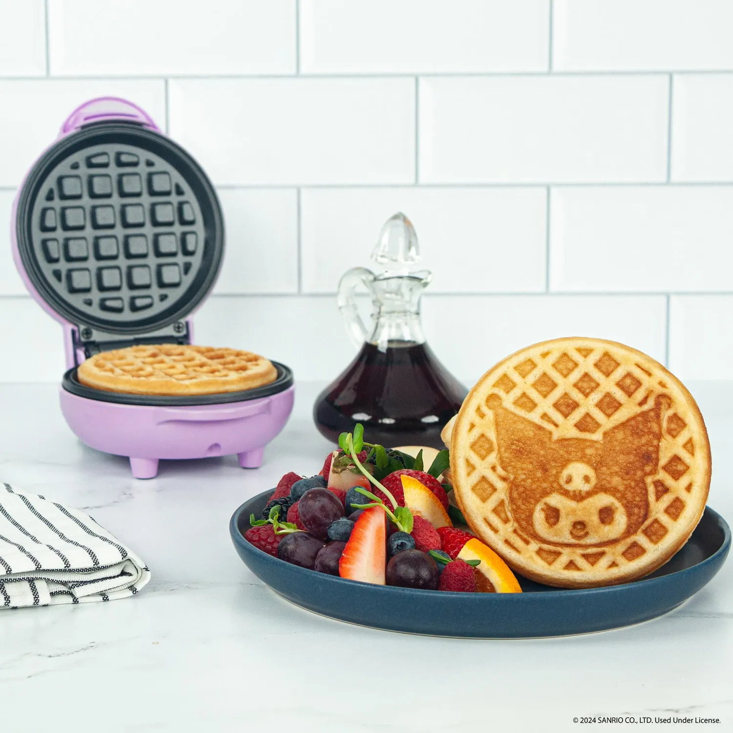 Hello Kitty Kuromi Mini Waffle Maker vaffeljern 120 V non-stick