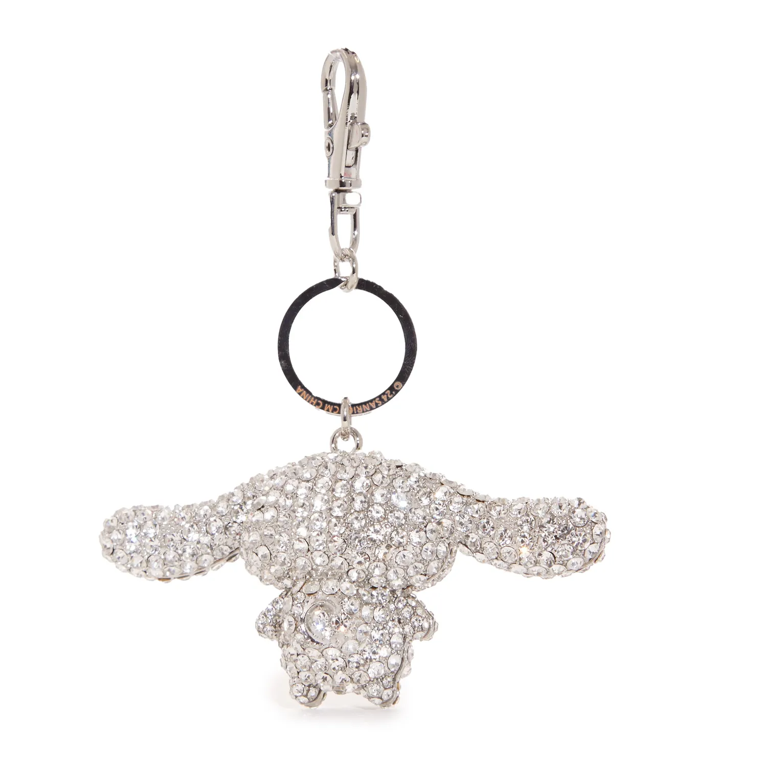 Hello Kitty Cinnamoroll Pave 3D Bling nøkkelring sølv