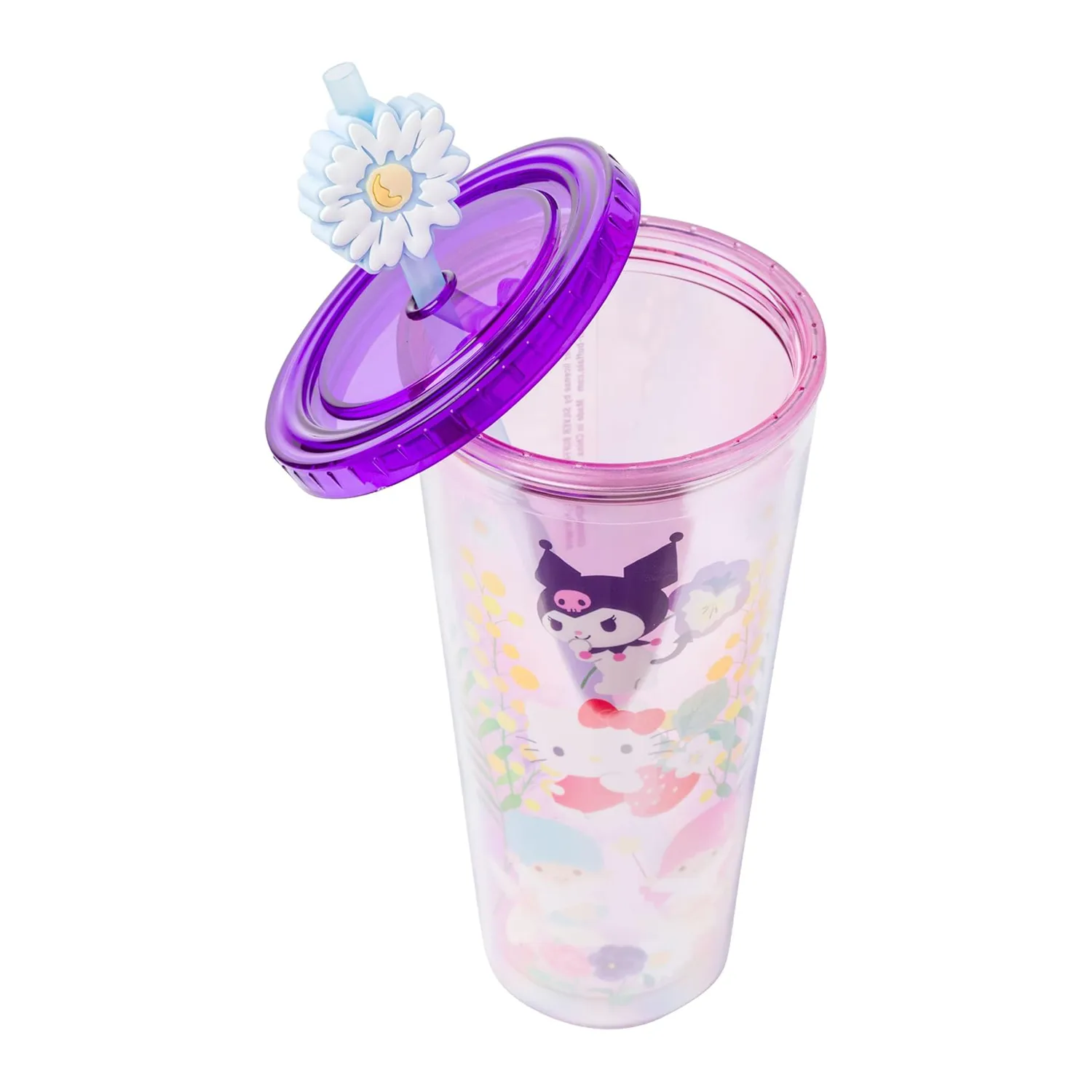 Hello Kitty and Friends 24oz Floral reisekopp med sugerør