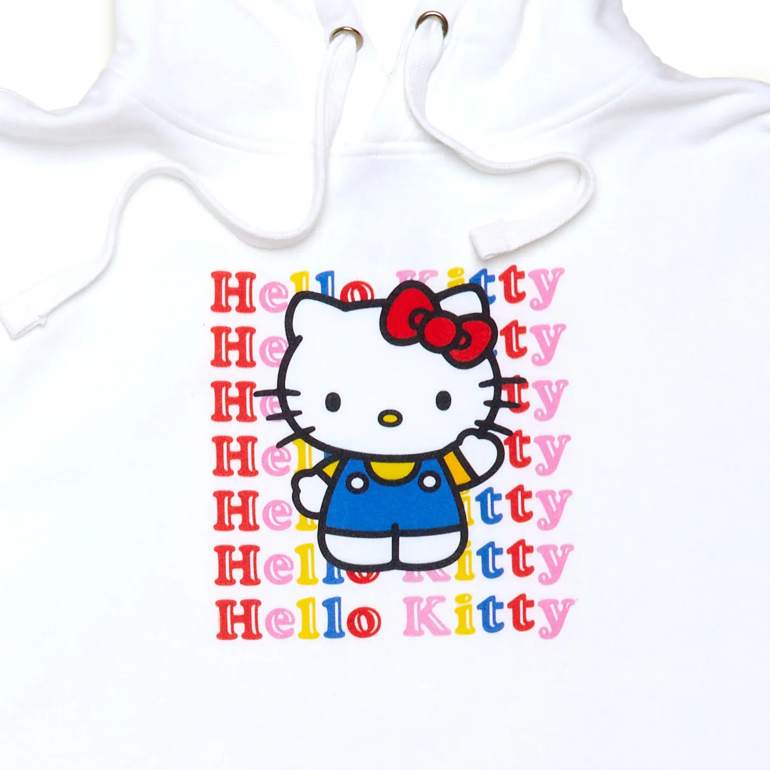 Hello Kitty Watashi Wa hettegenser S–3XL hvit bomull