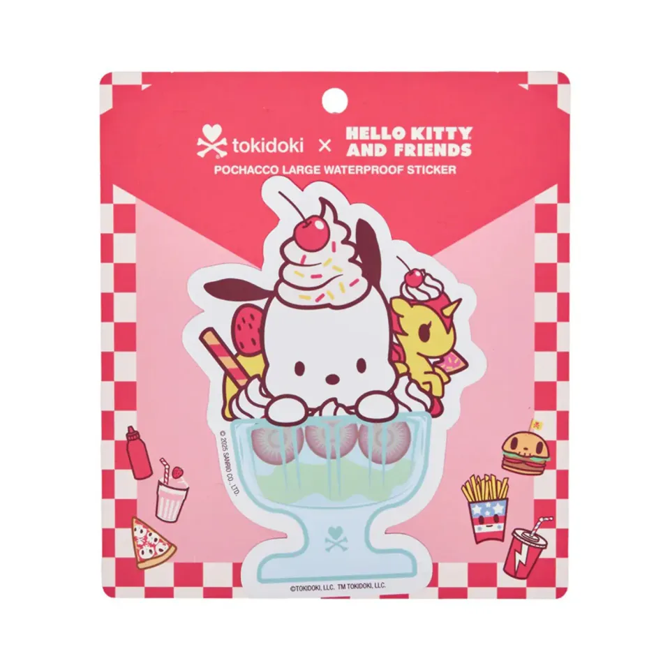 Hello Kitty Pochacco x tokidoki Large Sticker Fast Food klistremerke