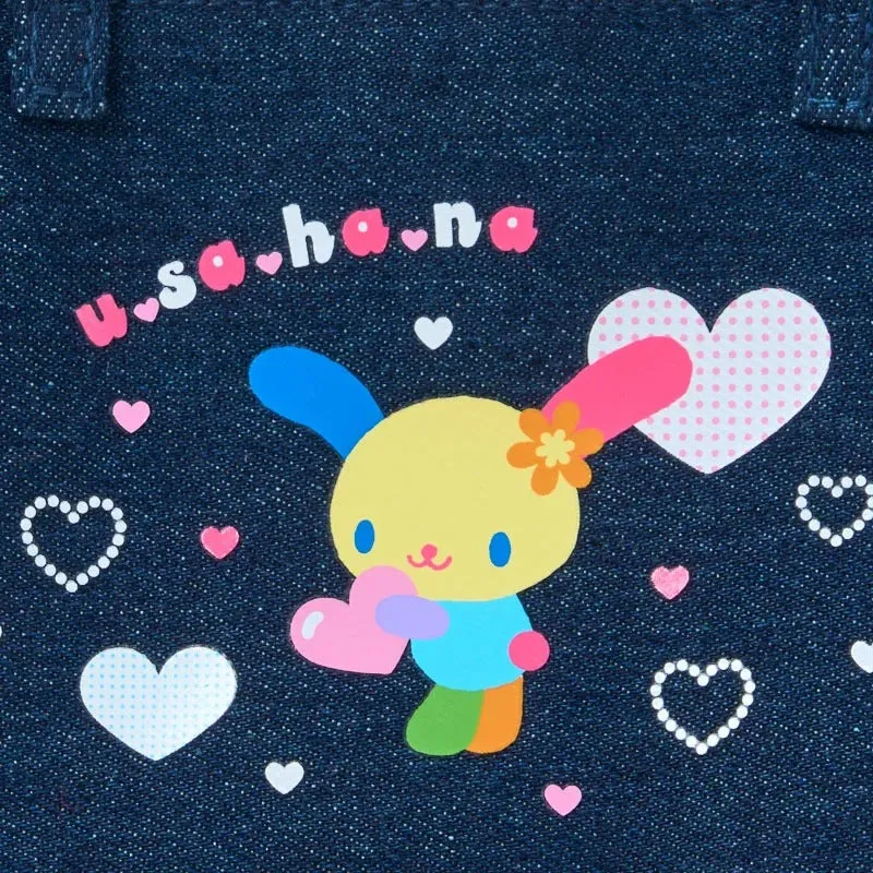 Hello Kitty U*SA*HA*NA Mini Zipper Denim Pouch sminkepung med speil