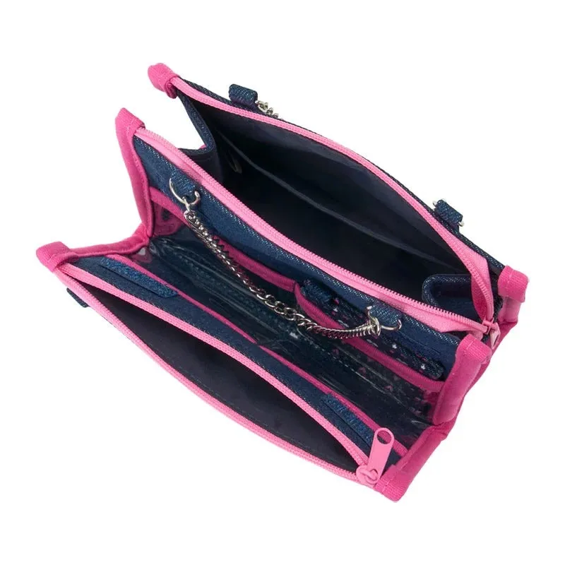 Hello Kitty Heisei Heart mini denim sminkepung med speil