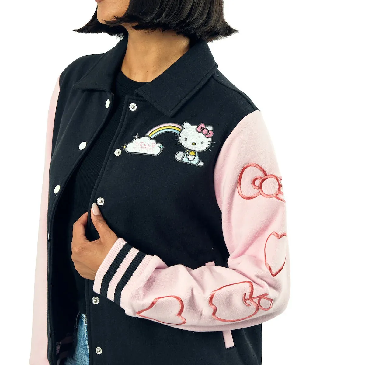 Hello Kitty Rainbow Varsity Jacket jakke – multi, S–XXL