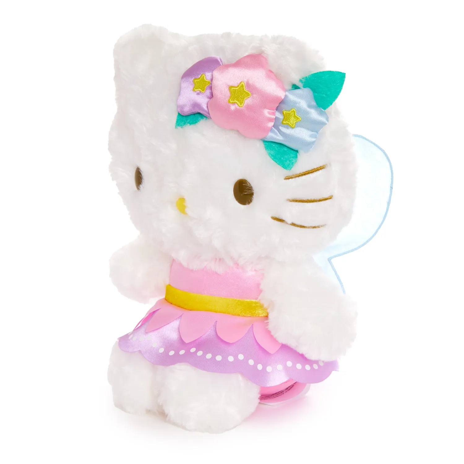 Hello Kitty Floral Fairy 8" plysjbamse med blomsterkrone
