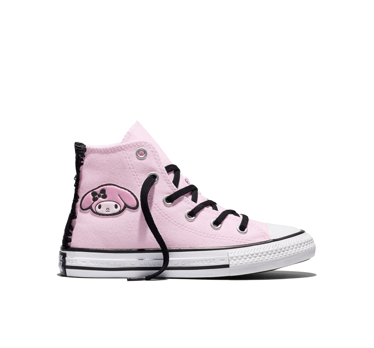 Converse My Melody & Kuromi Chuck Taylor All Star Hi barnesko svart rosa