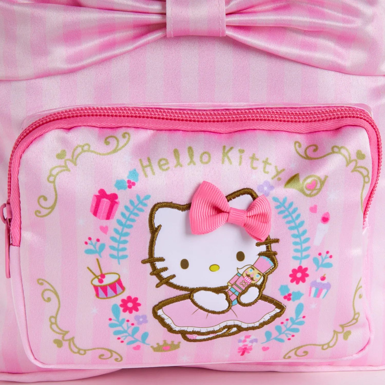 Hello Kitty Holiday Nutcracker mini-ryggsekk rosa sateng
