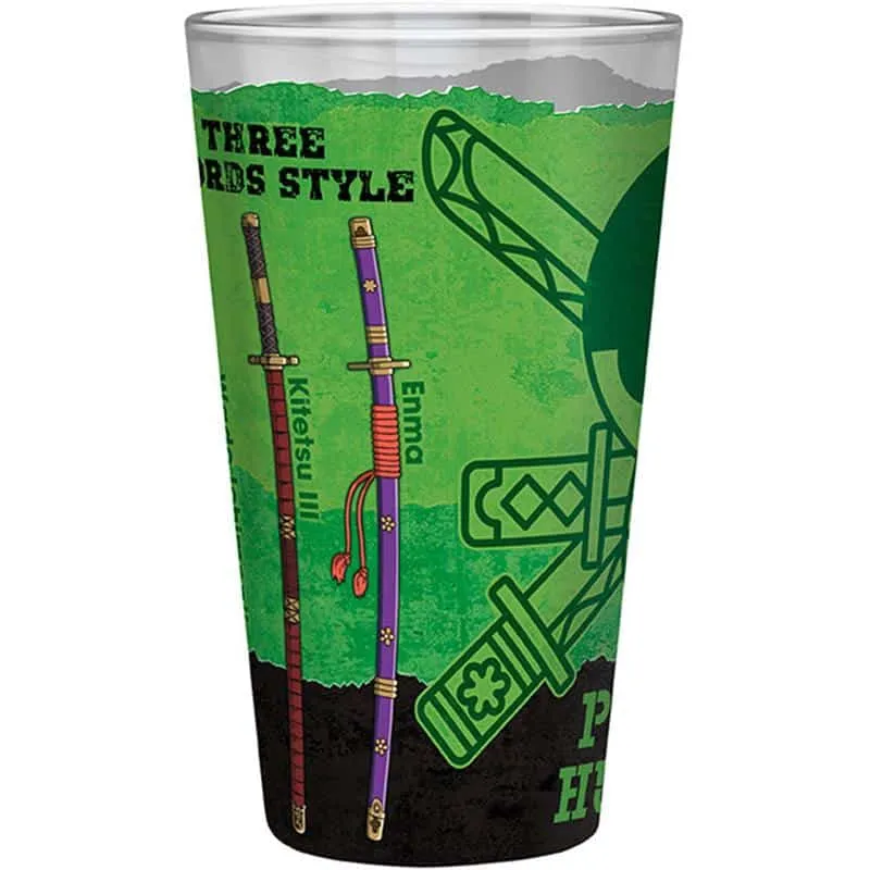 One Piece Zoro stort glass 400 ml