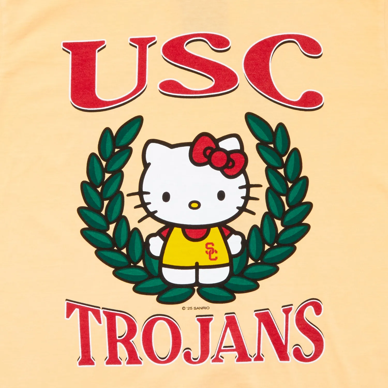 Hello Kitty USC Trojans Two Ways T-skjorte Butter bomull