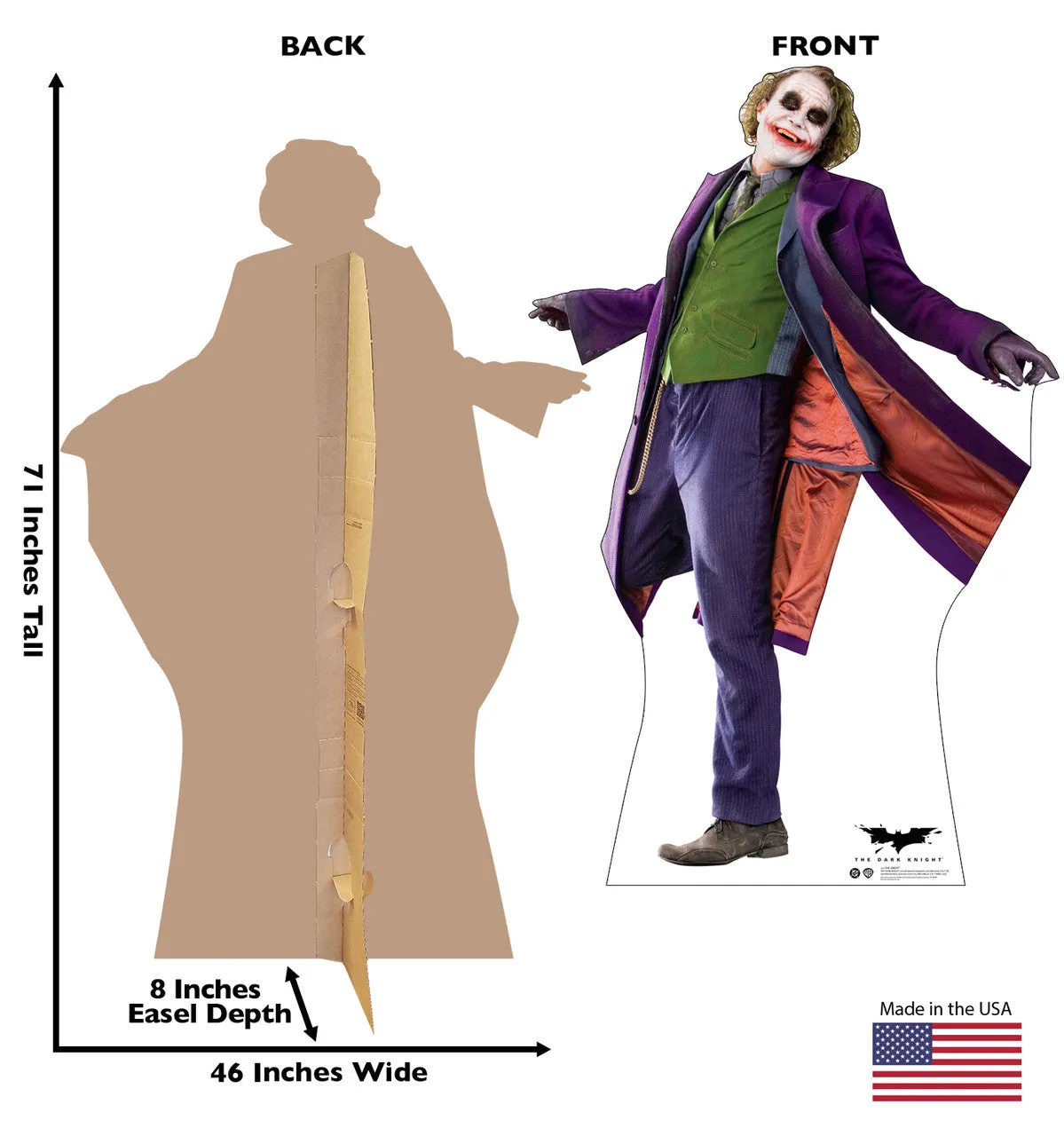 The Dark Knight The Joker pappfigur frittstående livsstørrelse