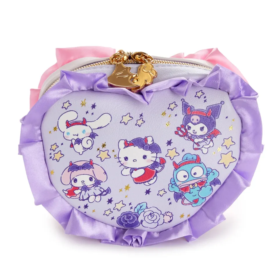 Sanrio Characters Mini Heart Zipper Pouch Bright and Dark Angel Series hjertepung