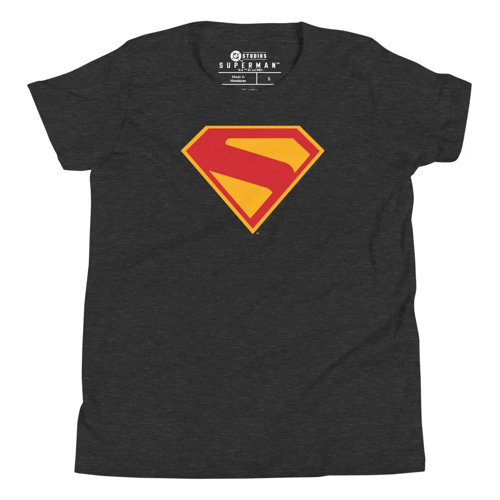 Batman SUPERMAN (2025 Movie) S-Shield barne-T-skjorte svart