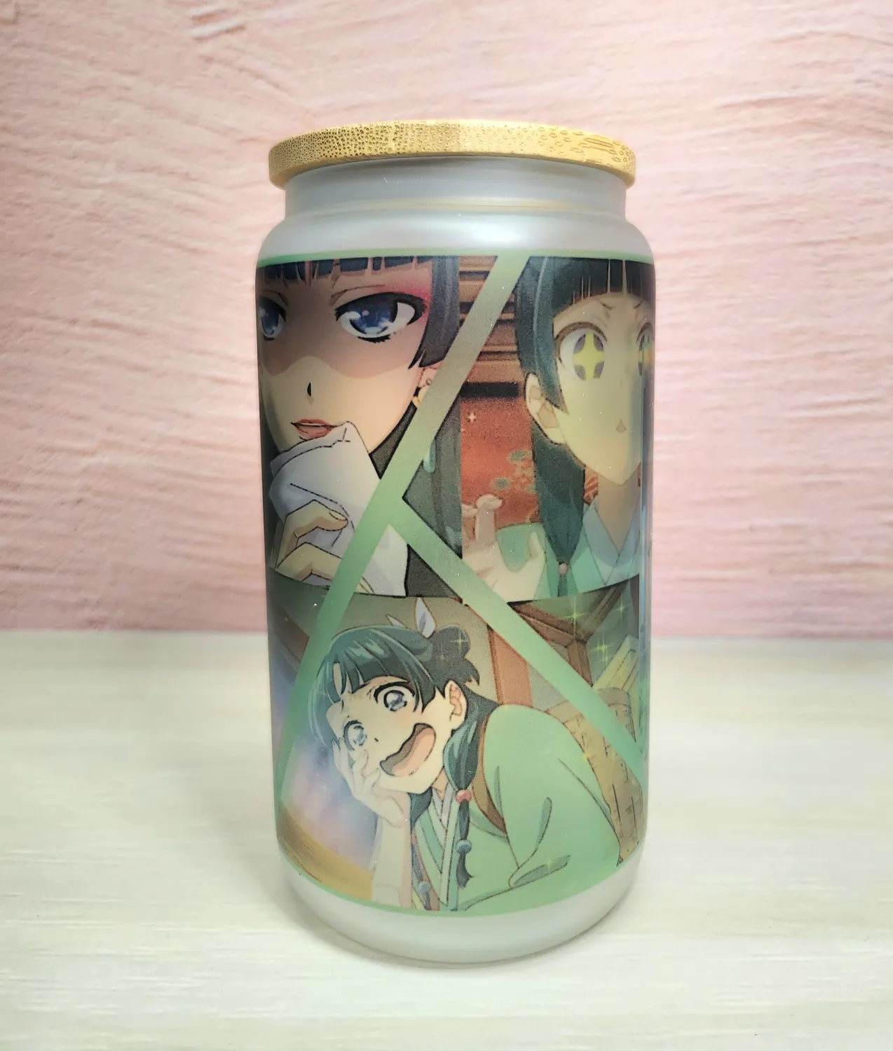 Anitaku Medicine Girl 16 oz tumbler frostet glass