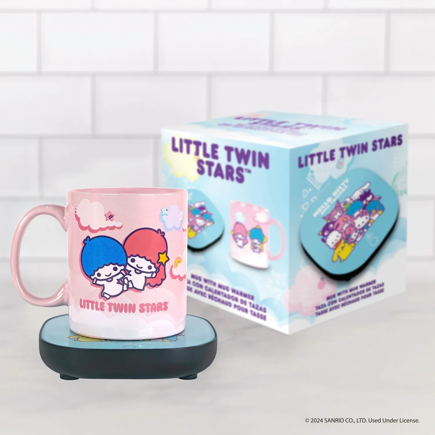 Hello Kitty LittleTwinStars Coffee Mug & Warmer Set koppvarmer og krus