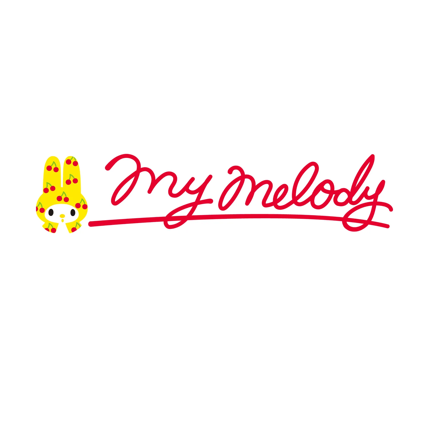Hello Kitty My Melody Cherry Sweet Logo Tee t-skjorte svart bomull
