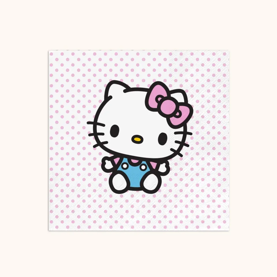 Hello Kitty x Studio Oh! Classic Pink drikkeservietter 16-pk