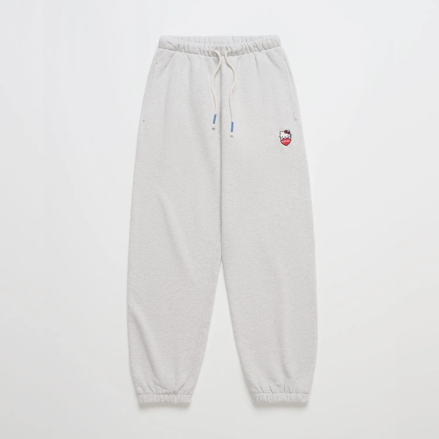 Hello Kitty x Madhappy Logo joggebukse lys grå fleece