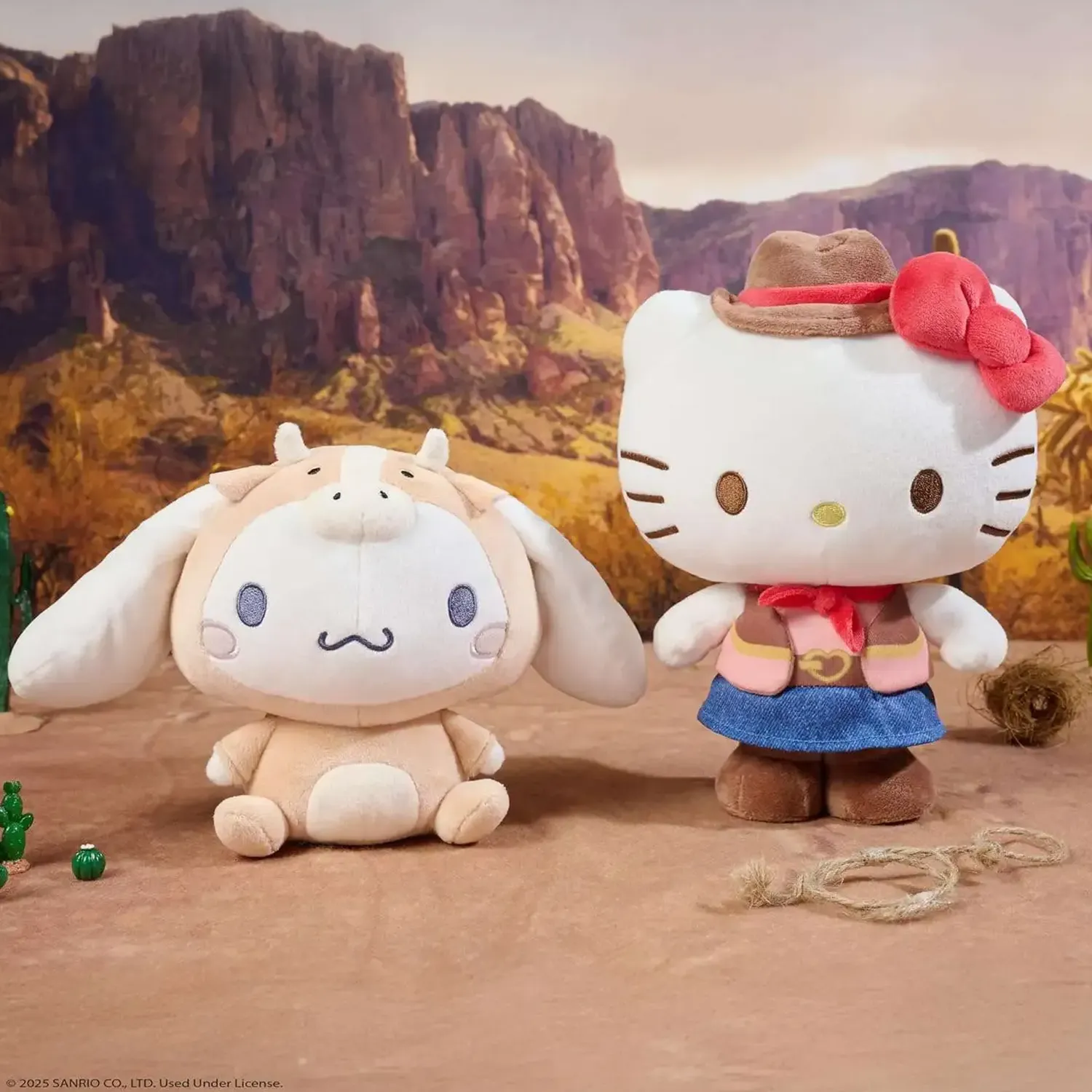 Hello Kitty GUND 10-tommers cowgirl-kosedyr