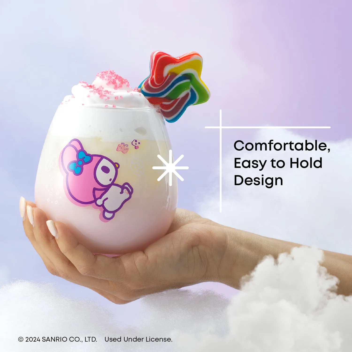 Hello Kitty and Friends Above the Clouds glass uten stett 4-pakning