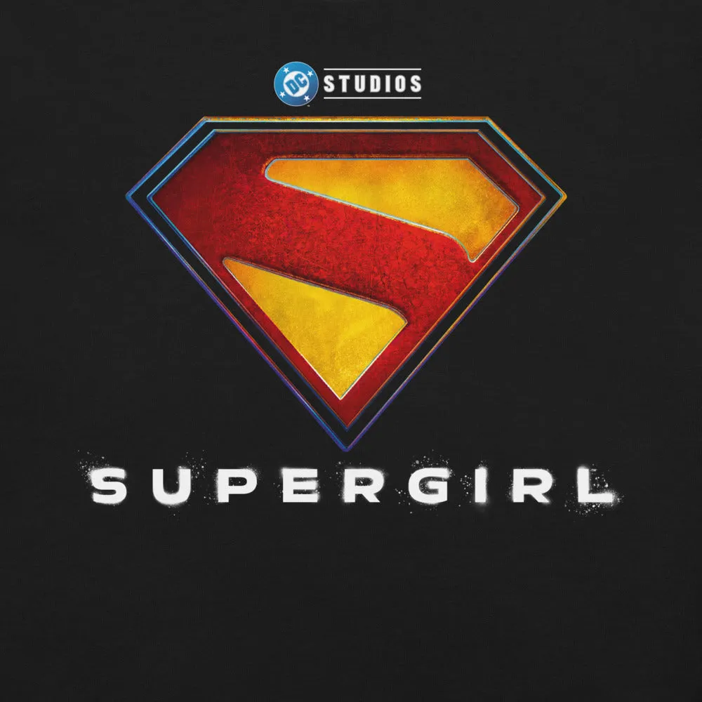 Batman SUPERGIRL (2026 Movie) Logo t-skjorte svart
