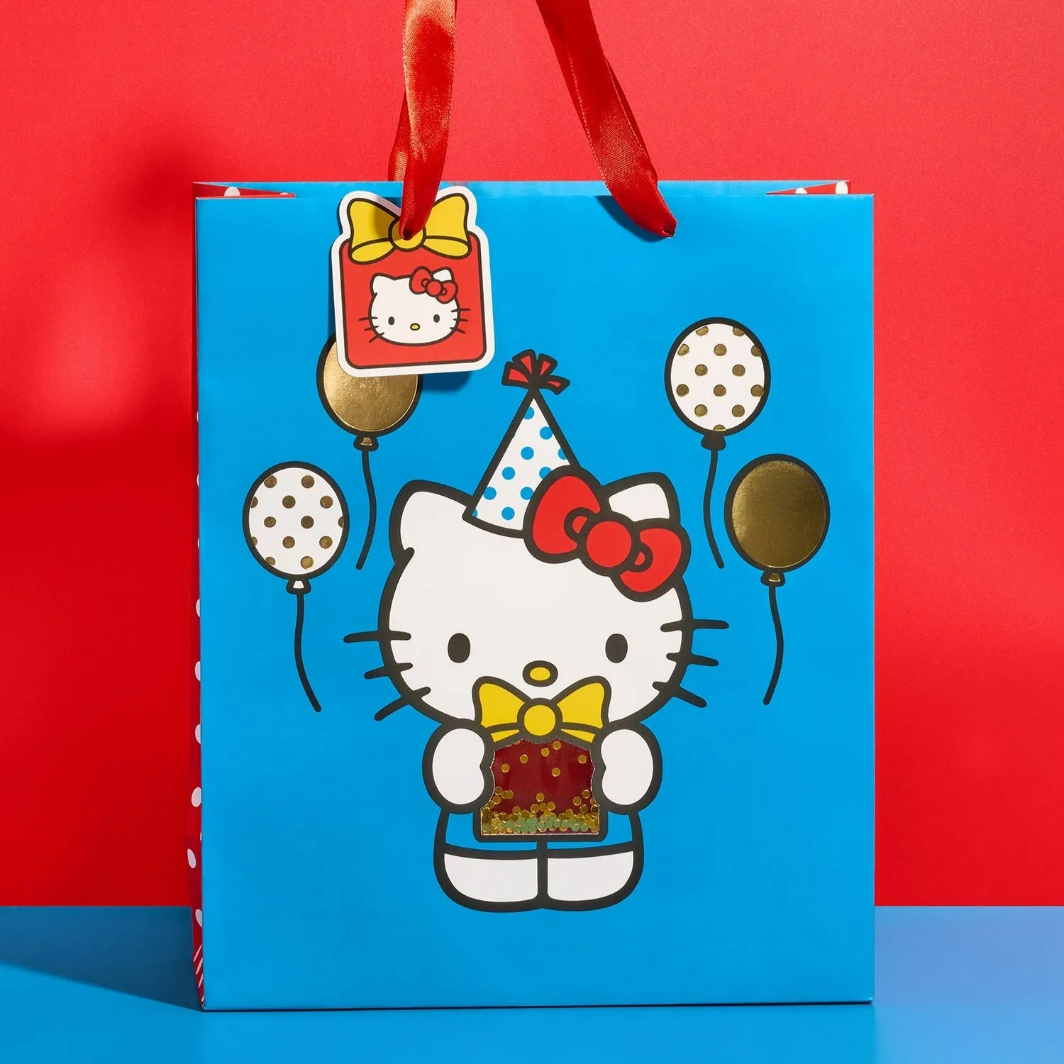 Hello Kitty x Studio Oh! Retro Red Balloons Gift Bag gavepose stor