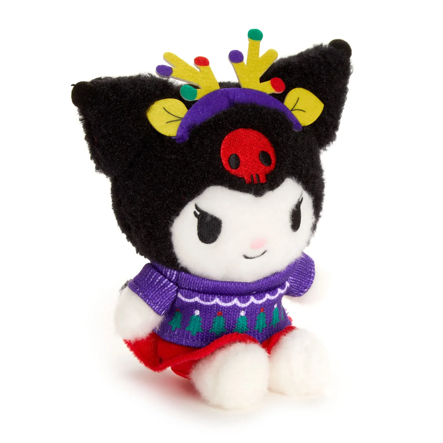 Hello Kitty Sweater Weather Series Kuromi Fuzzy Plush plysjbamse