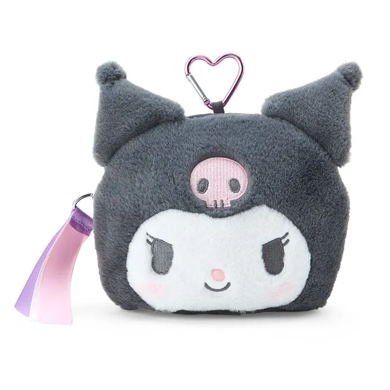 Hello Kitty Kuromi Plush Mini Face Pouch plysjpung med vindu