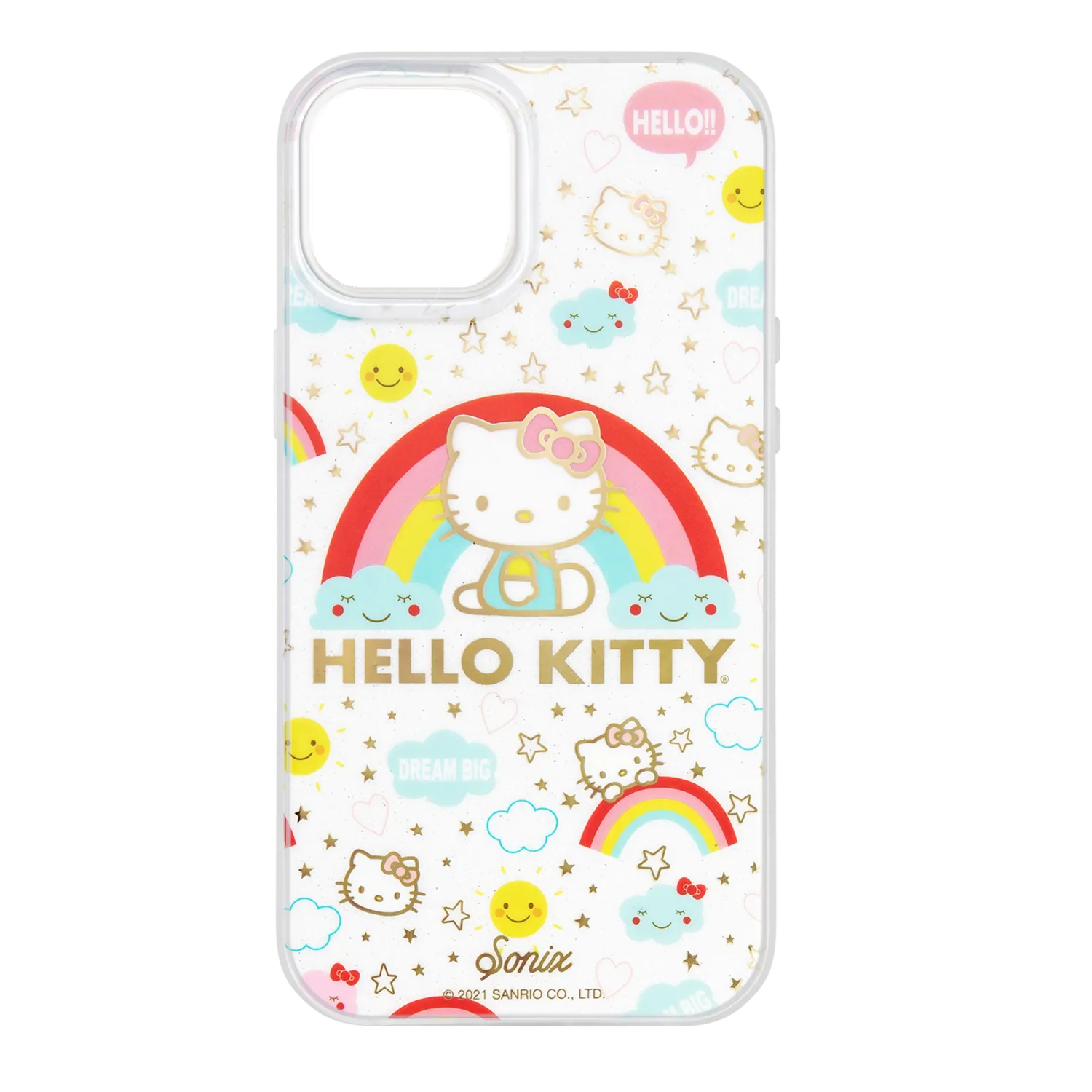 Hello Kitty x Sonix Cosmic iPhone-deksel, gull, 14/14 Pro/14 Plus/14 Pro Max
