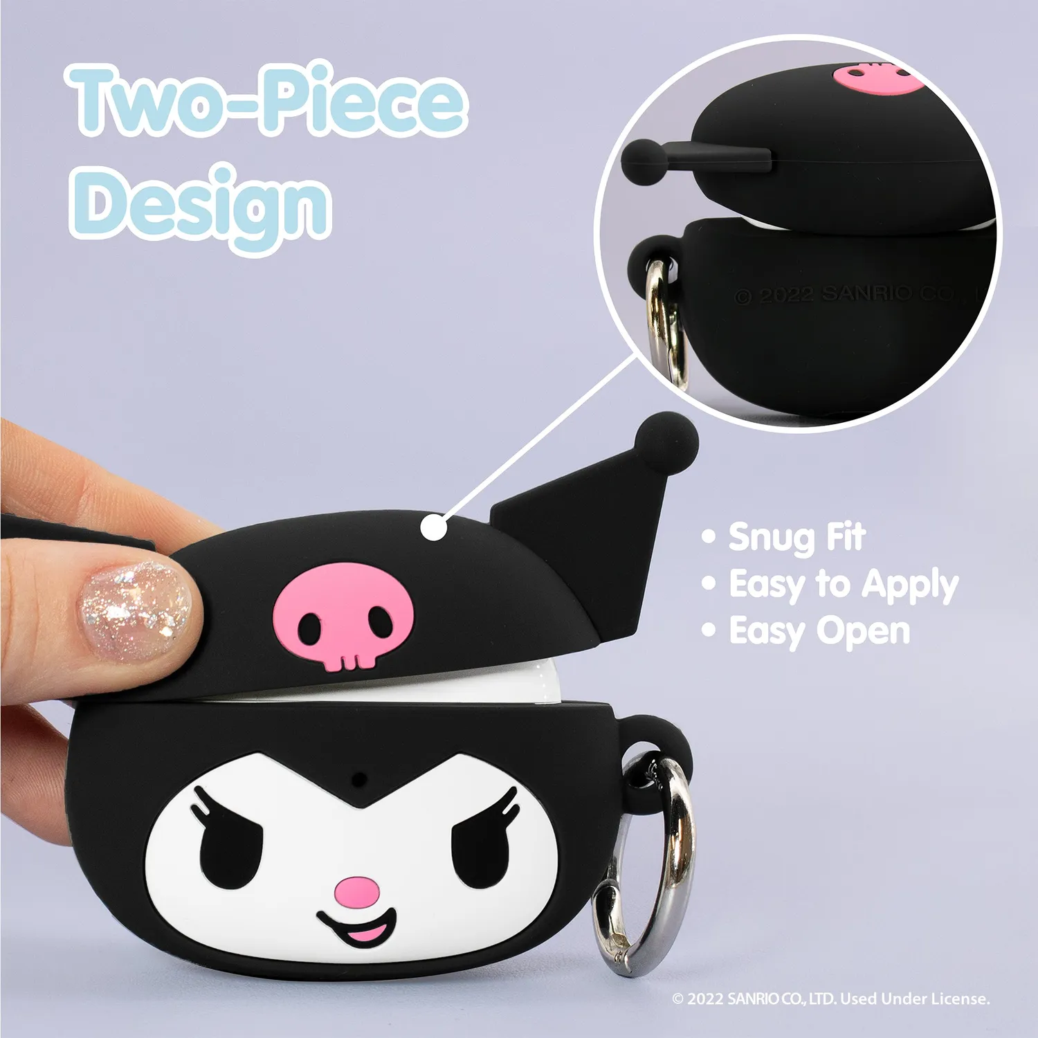 Hello Kitty Kuromi AirPods-etui 3. gen, støtsikkert