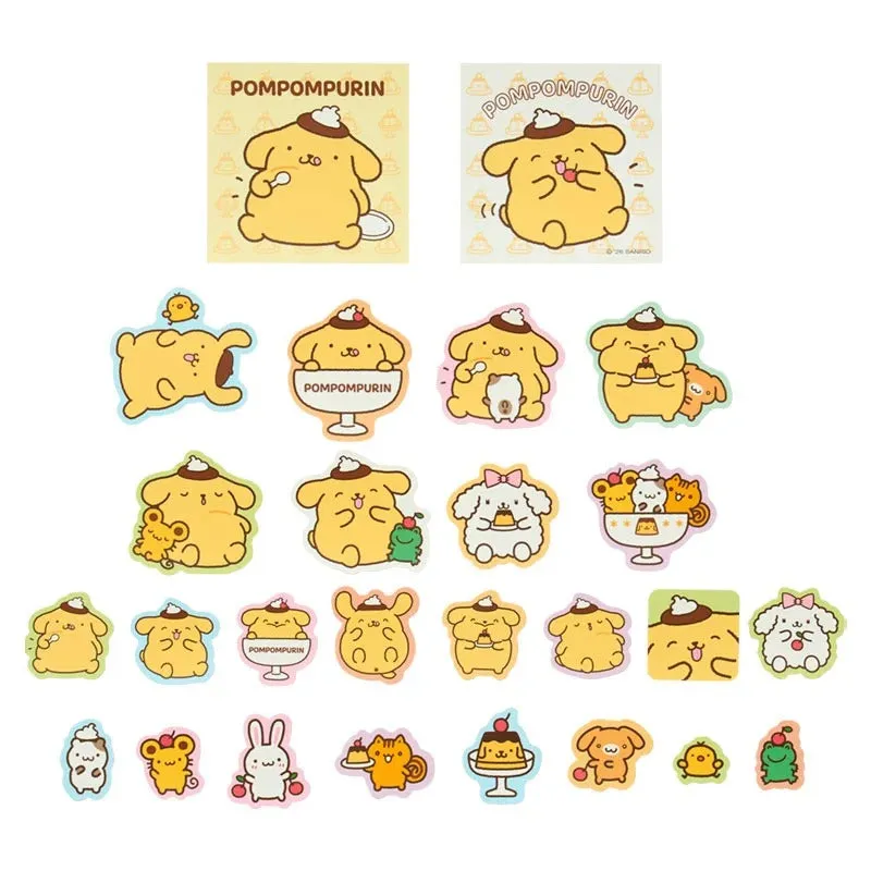 Hello Kitty 30th Anniversary Pompompurin 26-pc Sticker Pack klistremerker