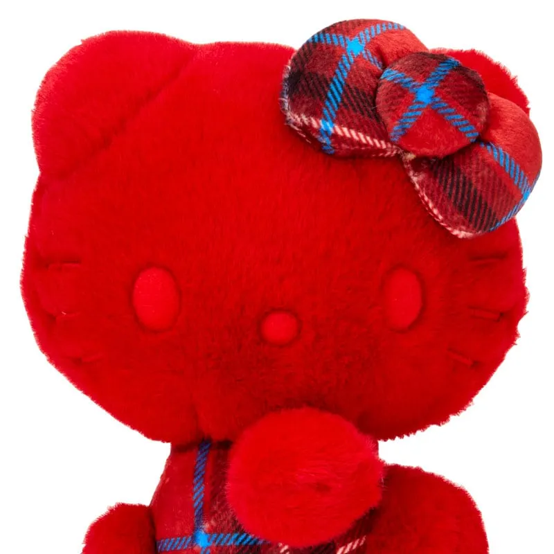 Hello Kitty 50th Anniv. Plush Mascot kosedyr rød tartan