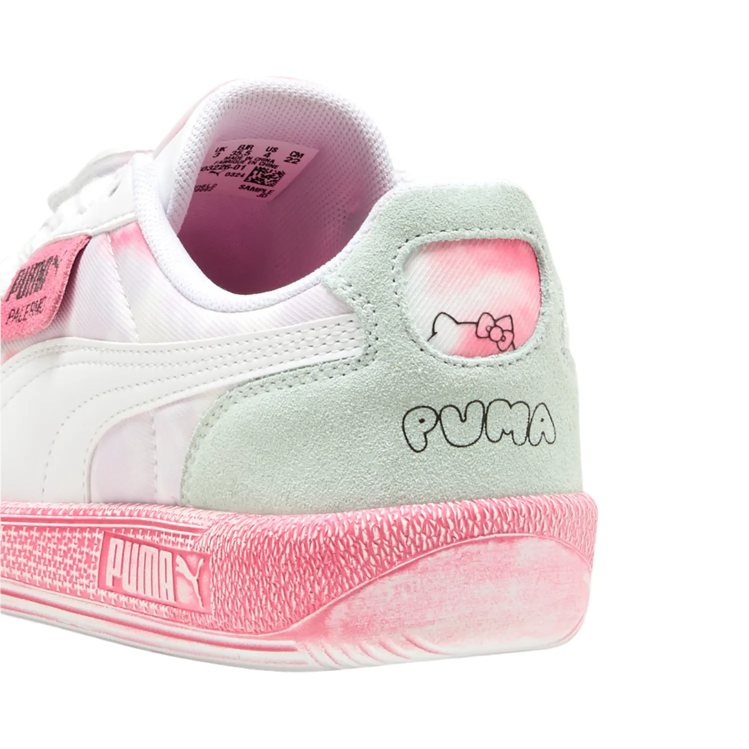 Hello Kitty x PUMA Palermo Youth joggesko hvit Magic Rose str. 4–7 skinn