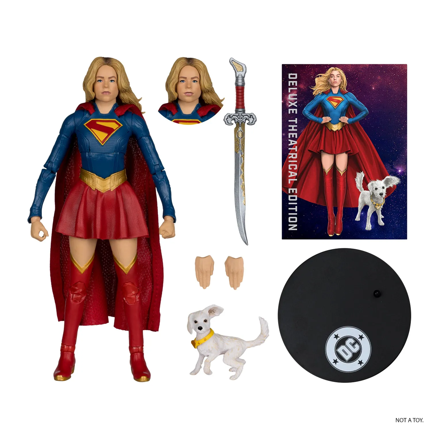 Batman McFarlane Toys DC Multiverse Supergirl & Puppy Krypto actionfigur 7 tommer