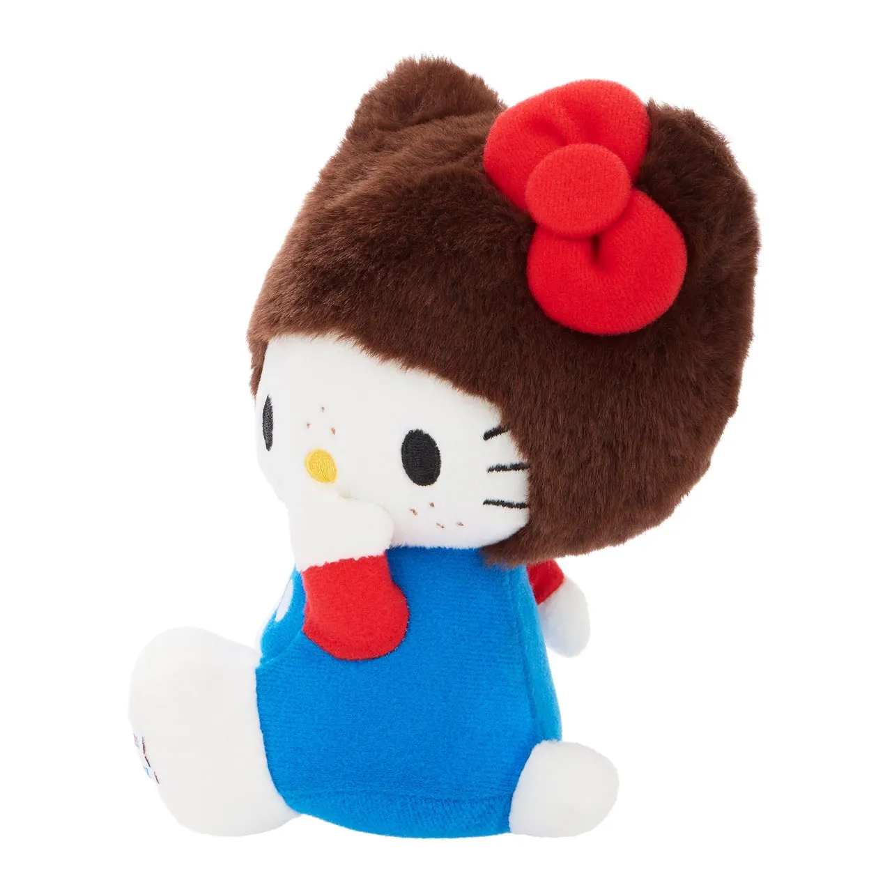 Hello Kitty x Monchhichi 7" Overalls plysjbamse