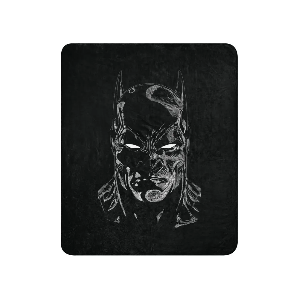 Batman Monochrome Knight sherpapledd 50 x 60 tommer
