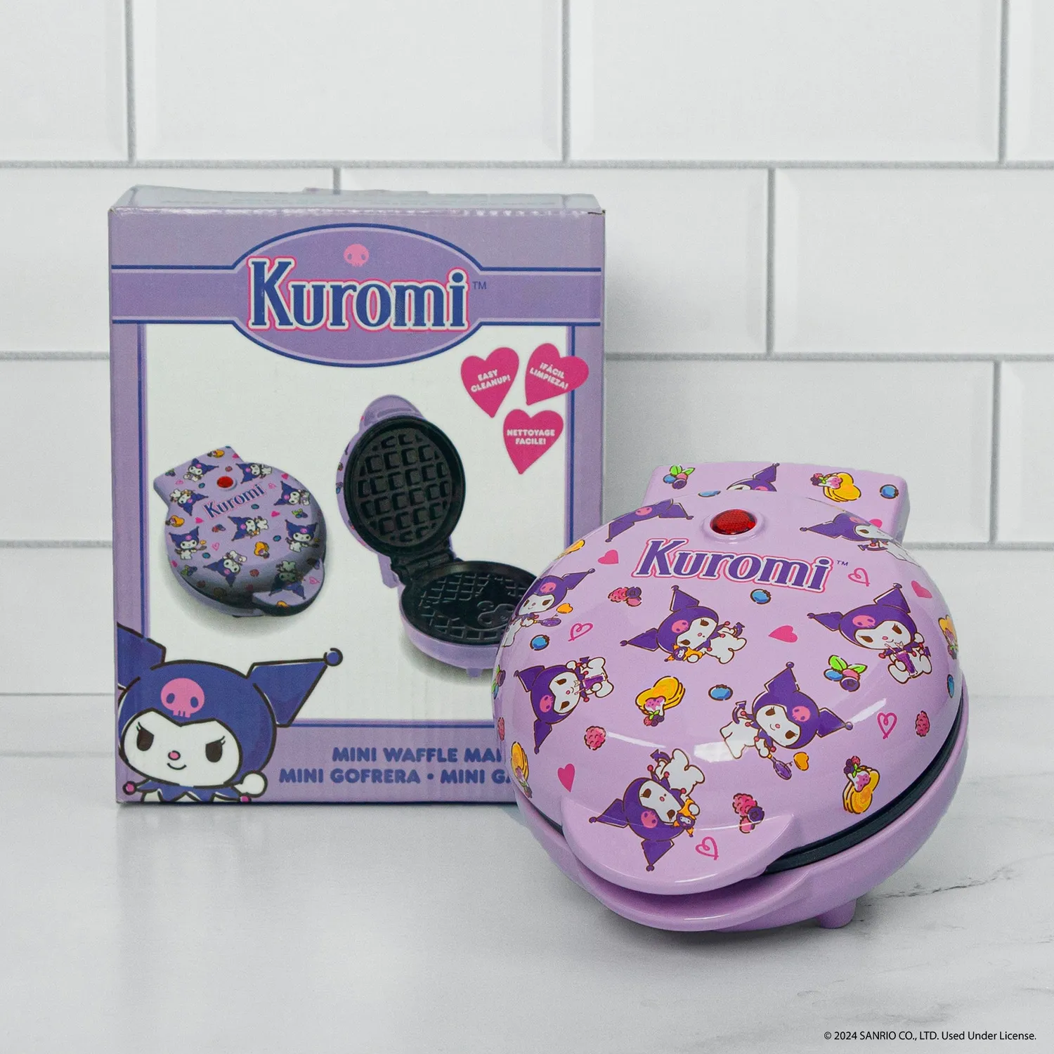 Hello Kitty Kuromi Mini Waffle Maker vaffeljern 120 V non-stick