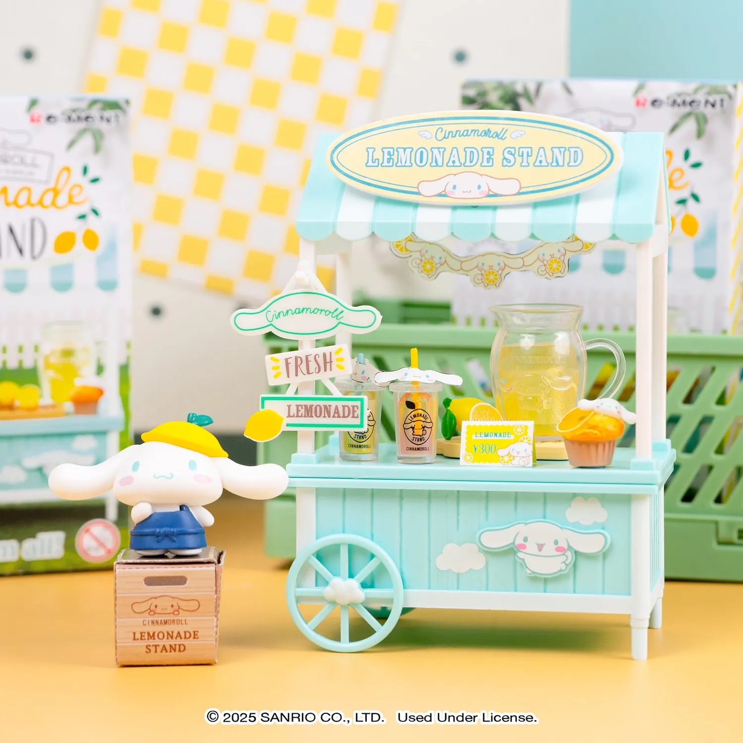 Hello Kitty Re-Ment Cinnamoroll's Lemonade Stand minifigurer blindboks 1 tilfeldig sett