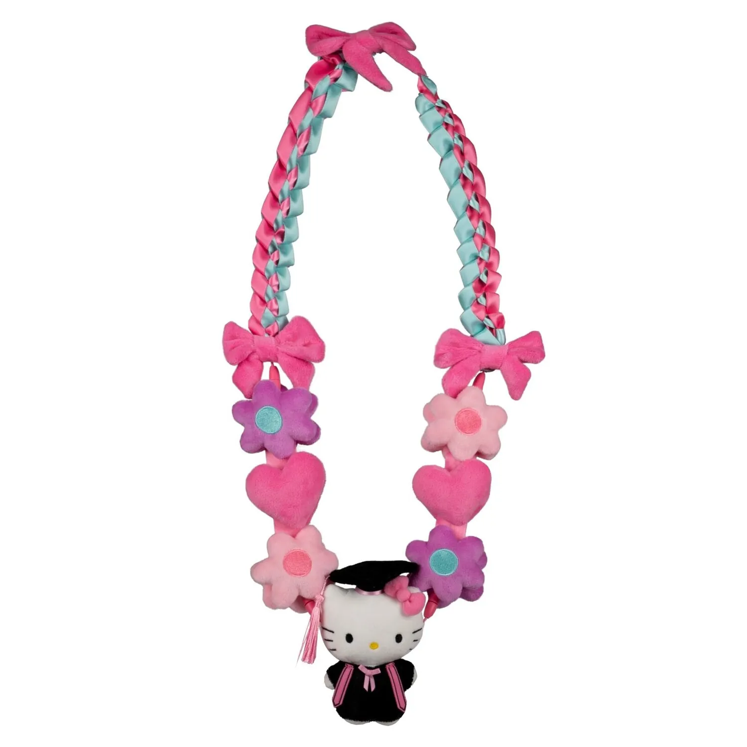 Hello Kitty 21" Graduation Mascot Plush Lei blomsterkrans