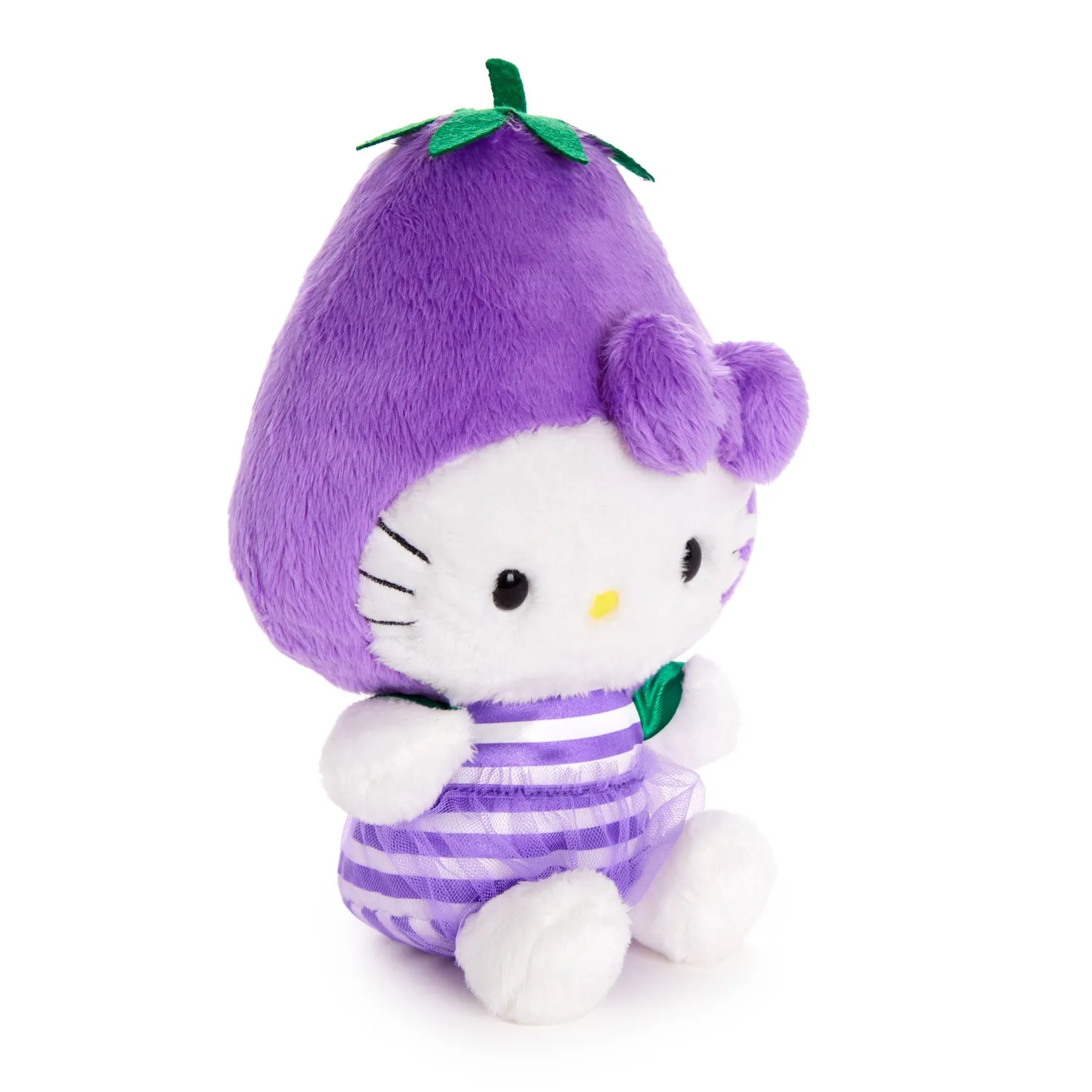 Hello Kitty Fruit & Veggie Series Eggplant Bean Doll kosedyr aubergine