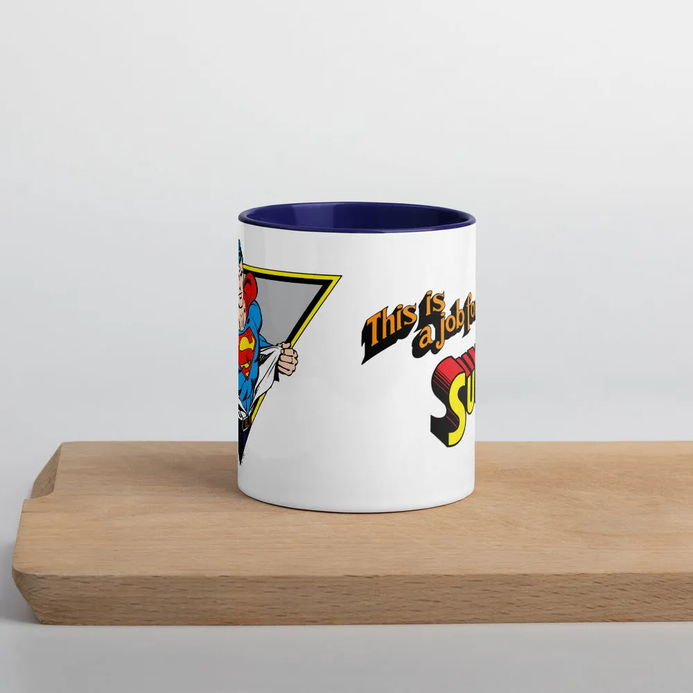 Batman SUPERMAN This is a Job for… krus 11 oz blå rød gul