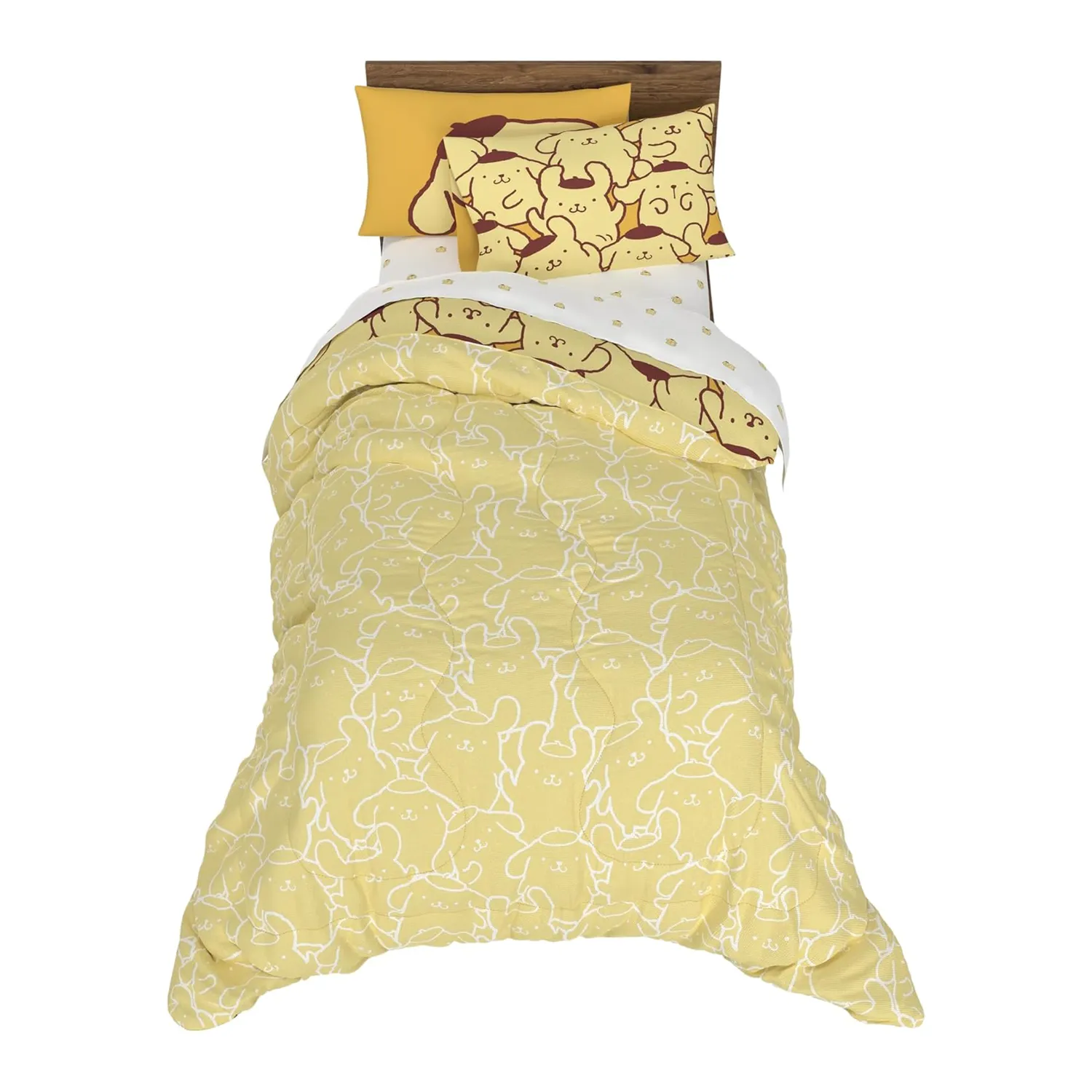 Pompompurin Happy Pudding Bedding Set sengetøy Twin 5 deler