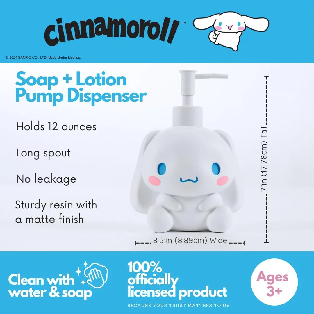 Hello Kitty Cinnamoroll Bouncy Pump Dispenser såpedispenser 12 oz polyresin