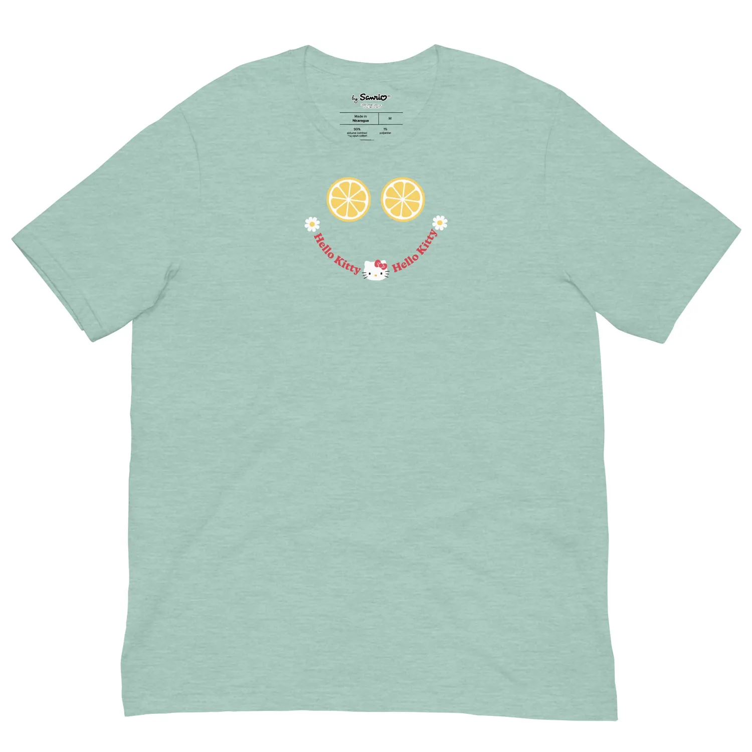 Hello Kitty Summer Smile Tee t-skjorte Heather Prism Dusty Blue bomull