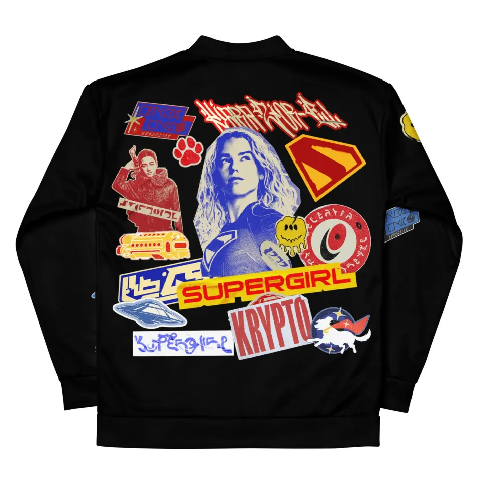Batman Supergirl (2026 Movie) Bomber Jacket Sticker Bomb bomberjakke unisex