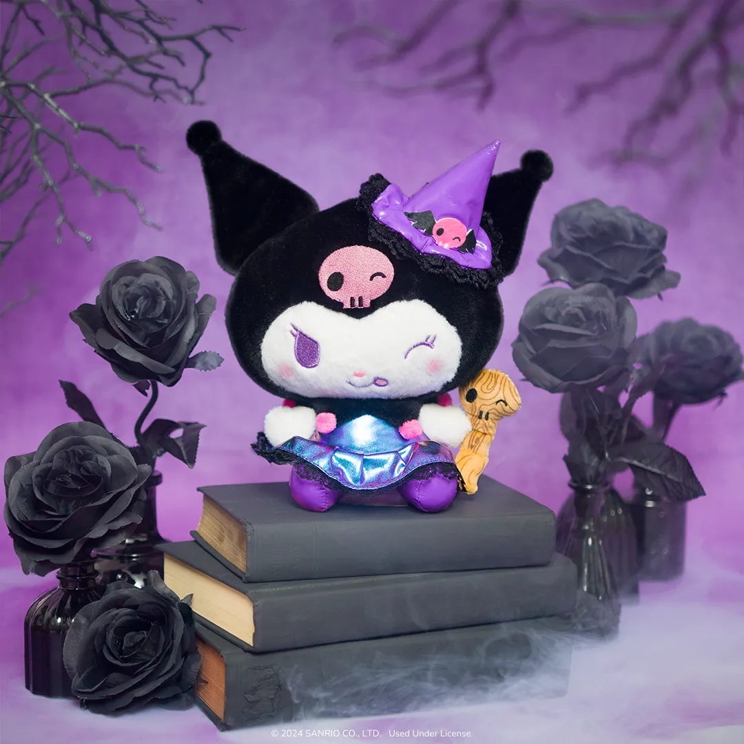 Hello Kitty Kuromi 8" Plush Halloween Witch plysjfigur 20 cm