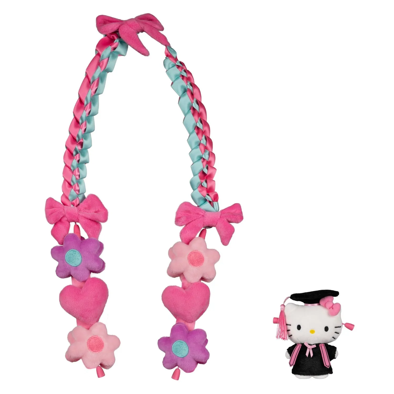 Hello Kitty 21" Graduation Mascot Plush Lei blomsterkrans