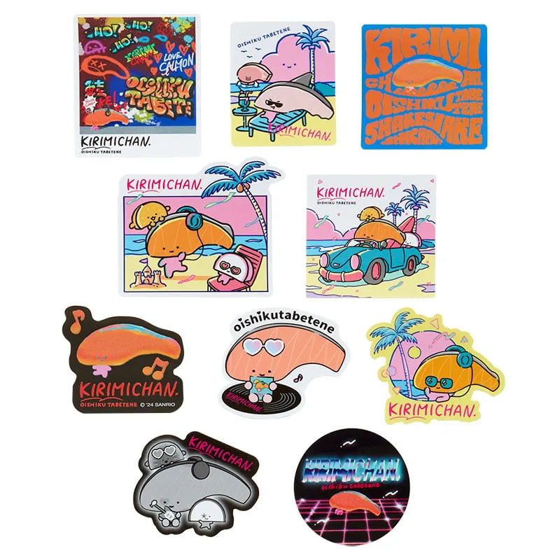 Hello Kitty Summer Festival Forever Series Kirimichan 10-Pc Sticker Pack klistremerker