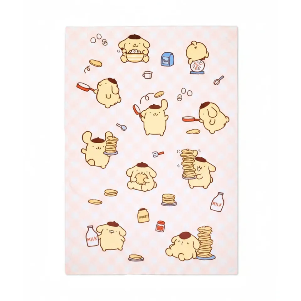 Hello Kitty Pompompurin Throw Blanket Pompompurin-pledd 62 × 90 tommer polyester