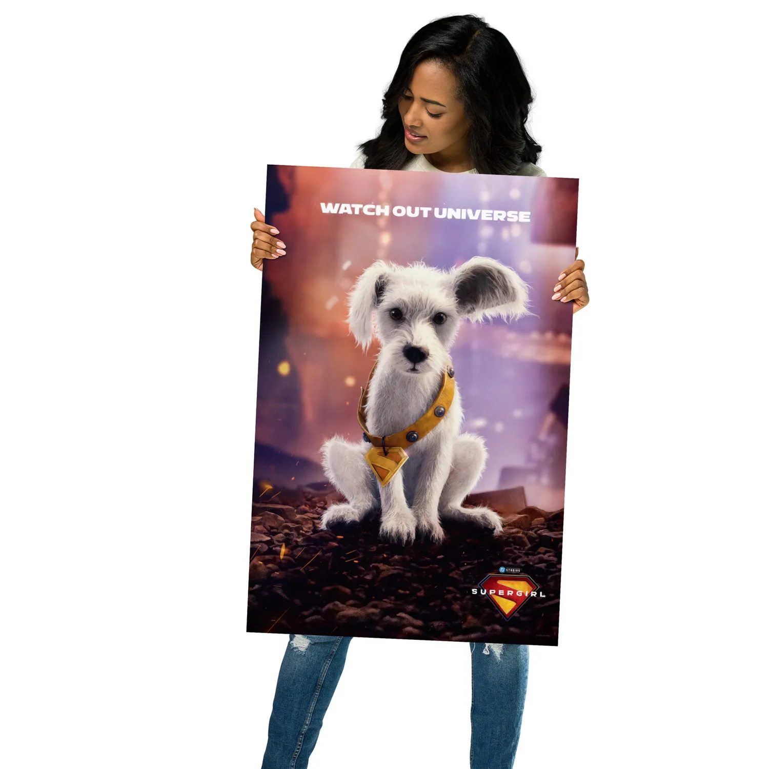 Batman Supergirl (2026) Puppy Krypto premiumplakat 20x30